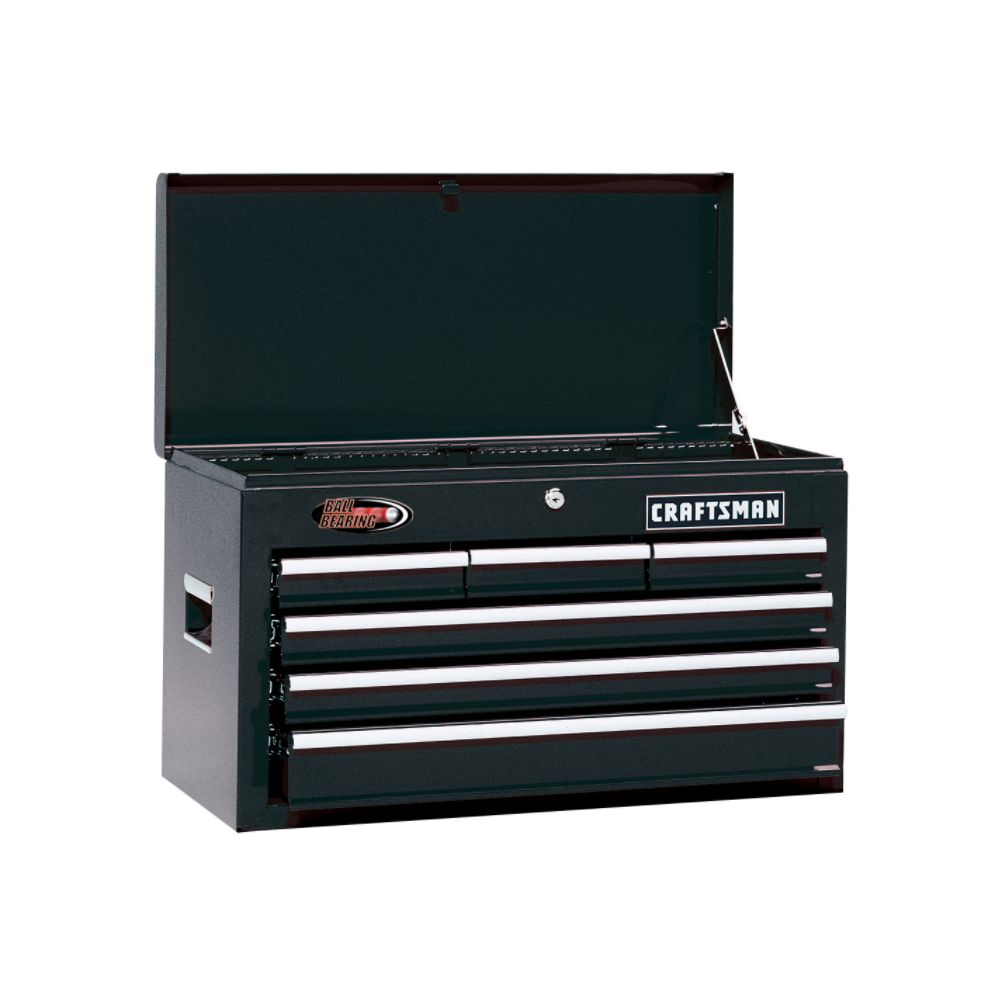 Craftsman 26"Wide 6-Drawer Ball-Bearing Top Chest - Black