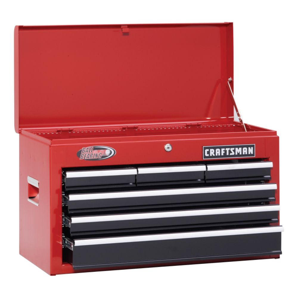 Craftsman&nbsp; 26'' Wide 6-Drawer Ball-Bearing Top Chest - Red/Black