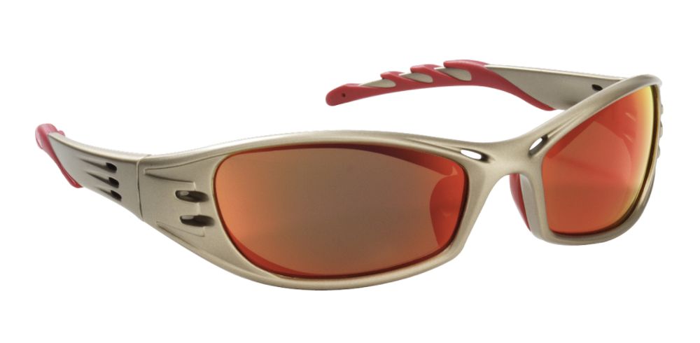 AO Safety Fuel Safety Glasses, Red Mirror Lenses, Frame Color - Titanium at Kmart.com