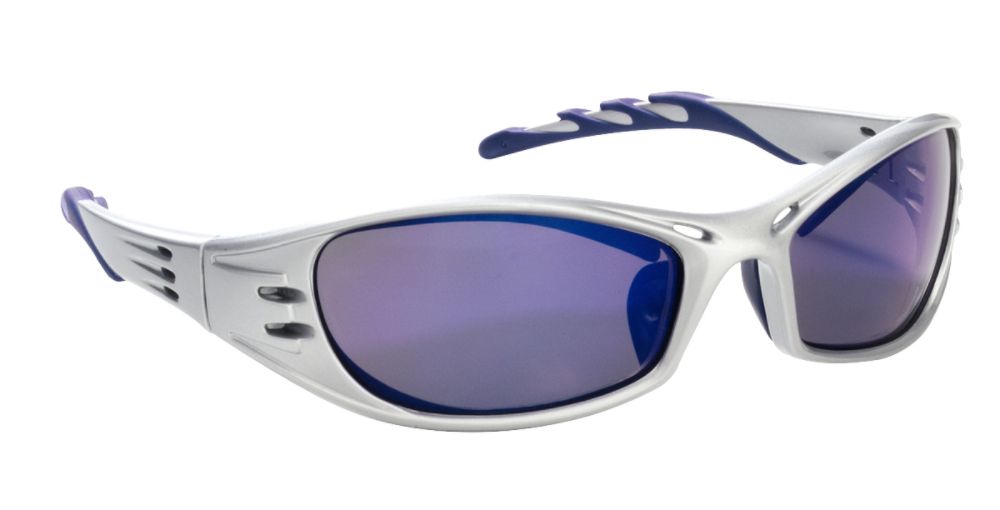 AO Safety Fuel Safety Glasses, Blue Mirror Lenses, Frame Color - Platinum at Kmart.com