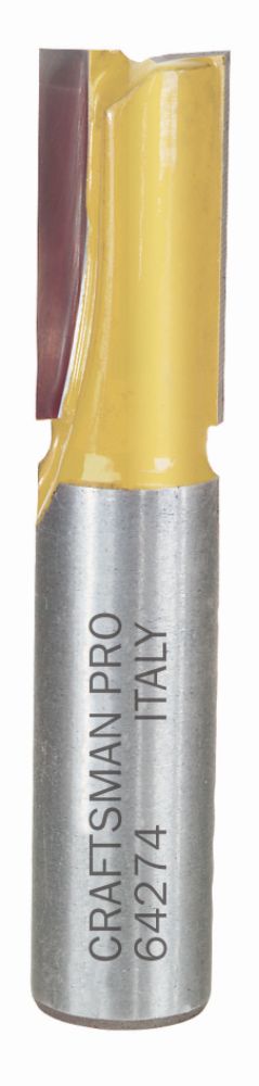 Craftsman Professional 1/2 in. Diameter by 1 Inch Double Flute Straight Router Bit, 1/2 Shank at Kmart.com