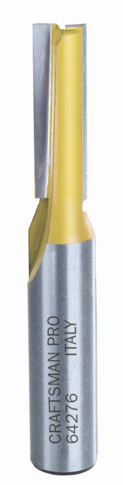 Craftsman Professional 3/8 in. Diameter by 1-1/4 Double Flute Straight Router Bit, 1/2 Shank at Kmart.com