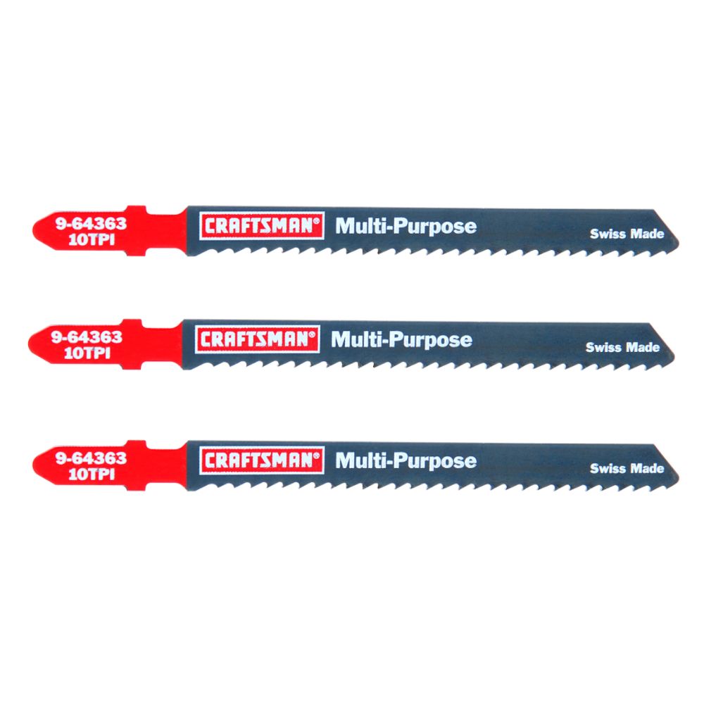 Craftsman 4 in. Jigsaw Blades, All Purpose, 10 TPI, 3 pk. at Sears.com