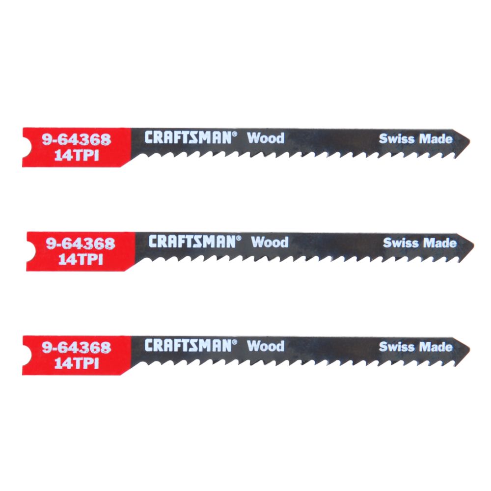 Craftsman 4 in. Jigsaw Blades, Wood, 14 TPI, 3 pk. at Sears.com