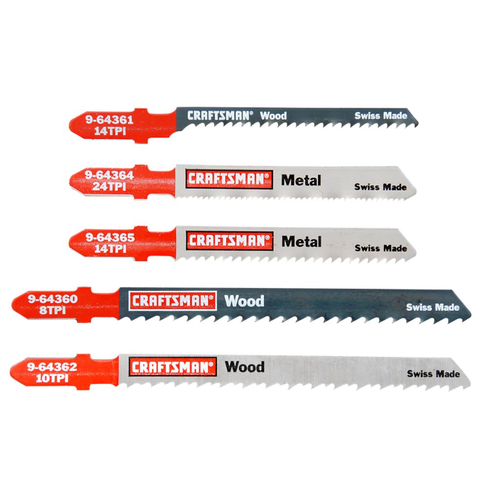 Craftsman 5 pc. Jigsaw Blade Set, T-Shank, Multi-Purpose at Sears.com