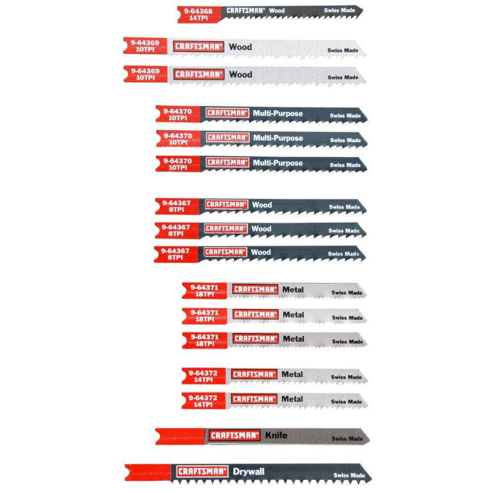 Craftsman 16 pc. Jigsaw Blade Set, U-Shank at Sears.com