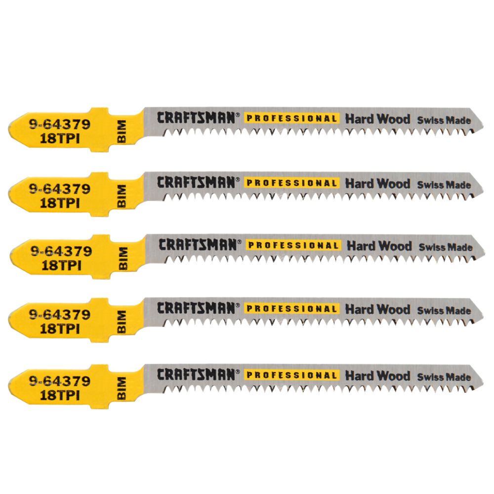 Craftsman Professional 3 in. 18TPI Bimetal Jigsaw Blades, 5 pk.