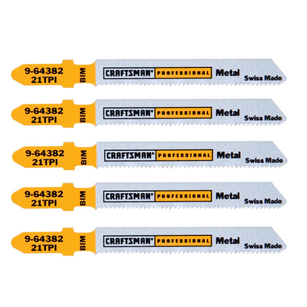 Craftsman Professional 3 in. Bimetal Jigsaw Blades, Thick Metal, 21 TPI, 5 pk. at Sears.com