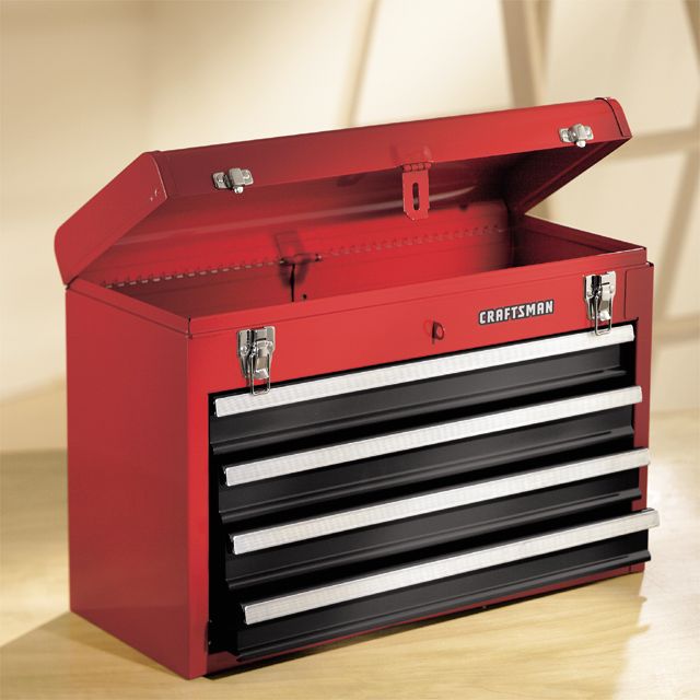 Craftsman 4-Drawer Metal Portable Chest - Red/Black at Kmart.com