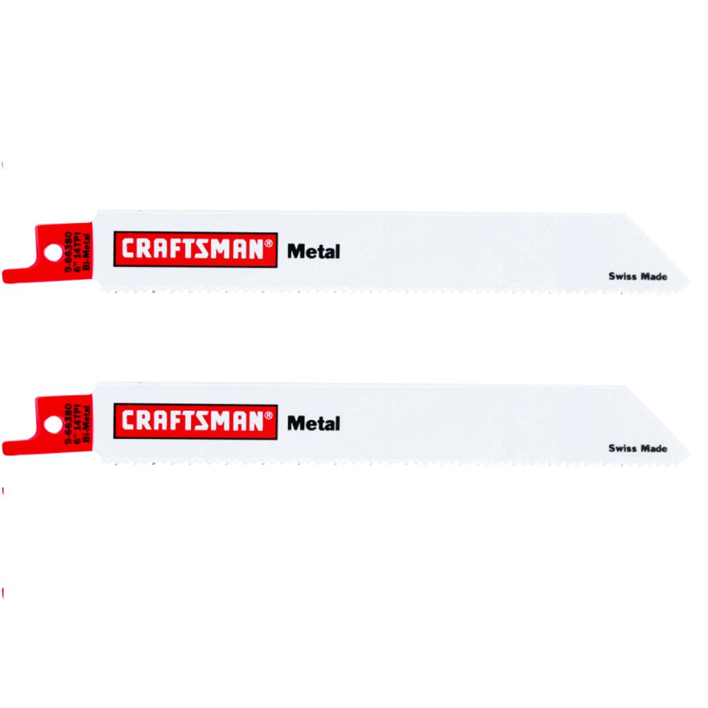 Craftsman 6 in. Bimetal Reciprocating Saw Blades, Metal, 14 TPI - 2 pk. at Sears.com