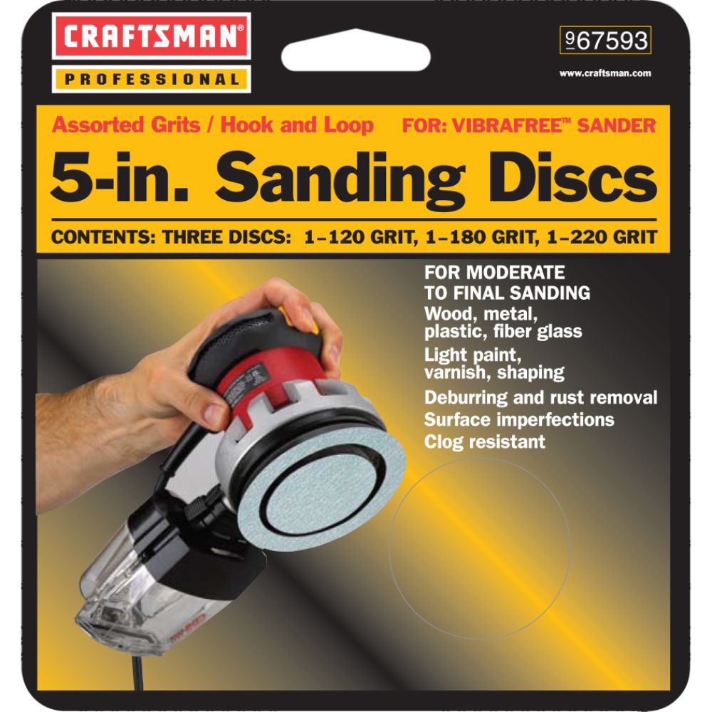 Craftsman Professional 5-in. Assorted Grits Sanding Discs