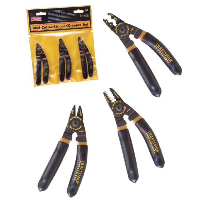 Craftsman Professional 3 pc. Wire Cutter, Stripper and Crimper Pliers Set,...