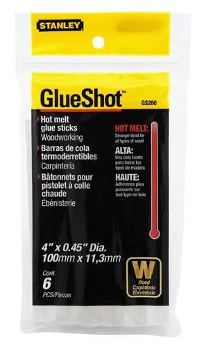 Stanley (6) 4 in. HotMelt Glue Sticks -Wood Working (Fit GR20, GR25, GR90 & GR100) at Kmart.com