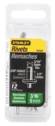Stanley (12) 3/16 in. x 1/2 in. Aluminum Rivet at Kmart.com