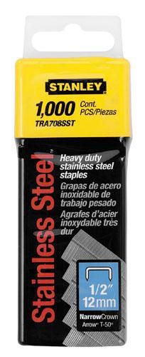 (1000) 1+2 in  Stainless Steel Staple (Fit Stanley   Arrow Tools)