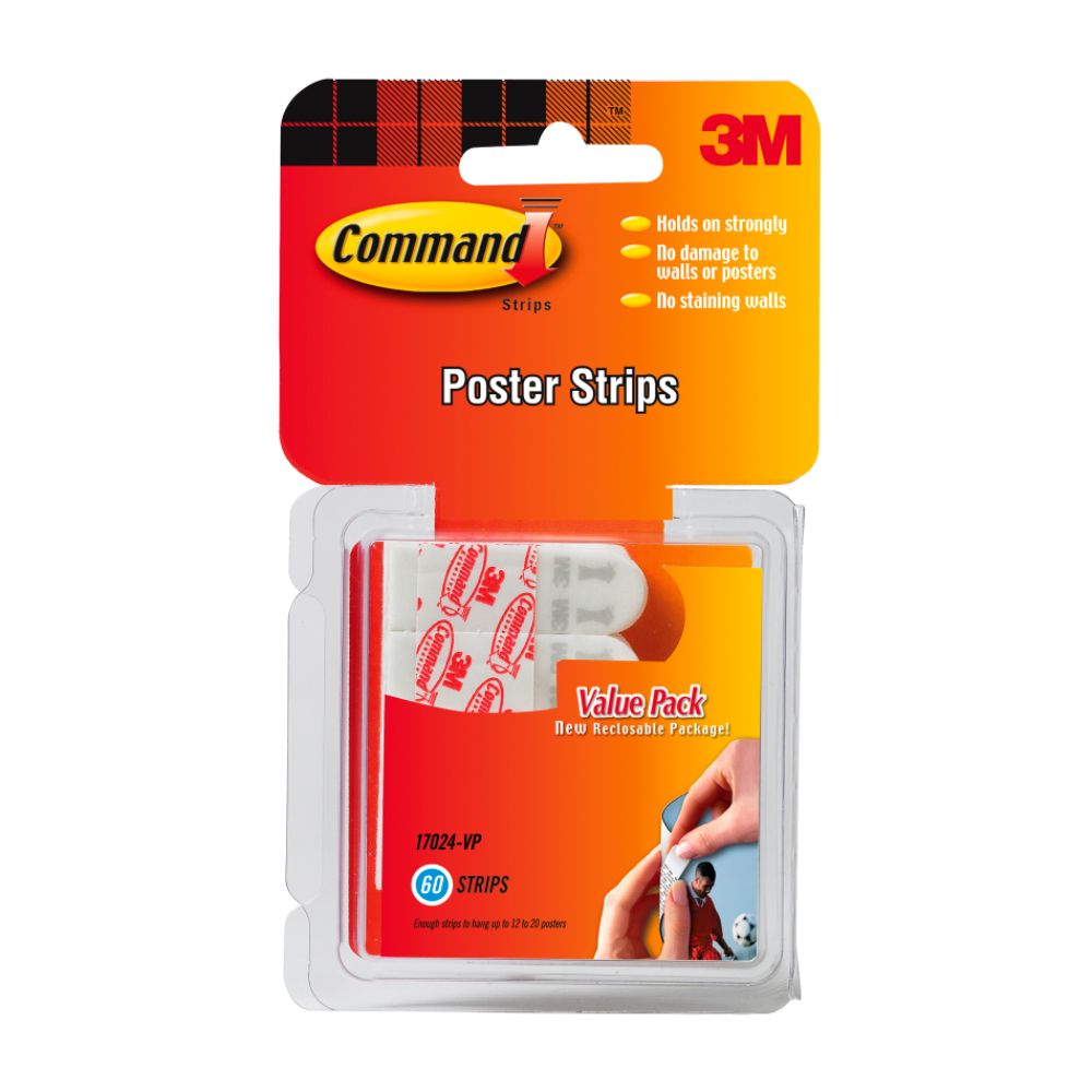 Command Poster Strips Small 48Pk