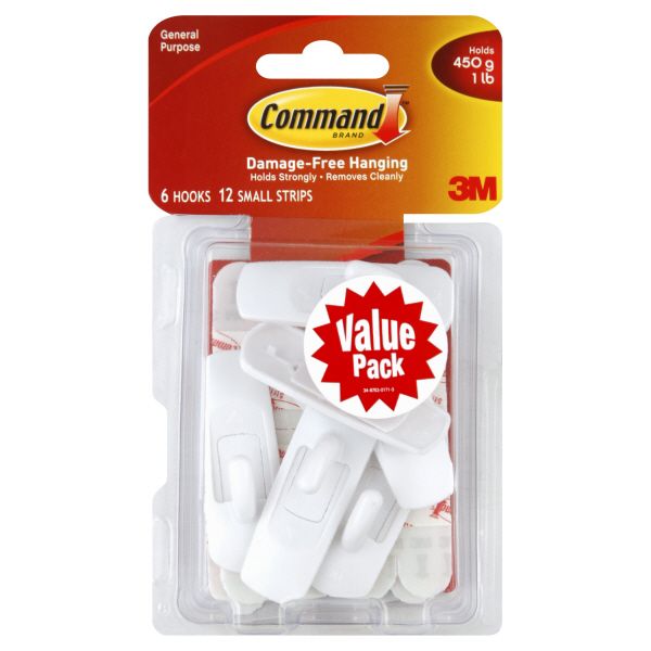 Command General Purpose Hooks, Value Pack, 6 hooks