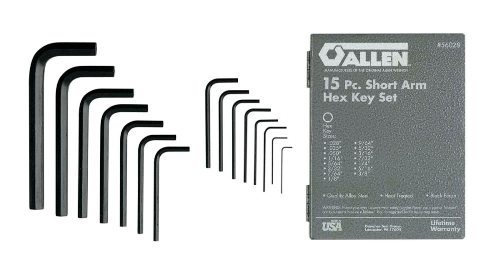 Allen 15 pc. Metric Short Arm Hex Key Set