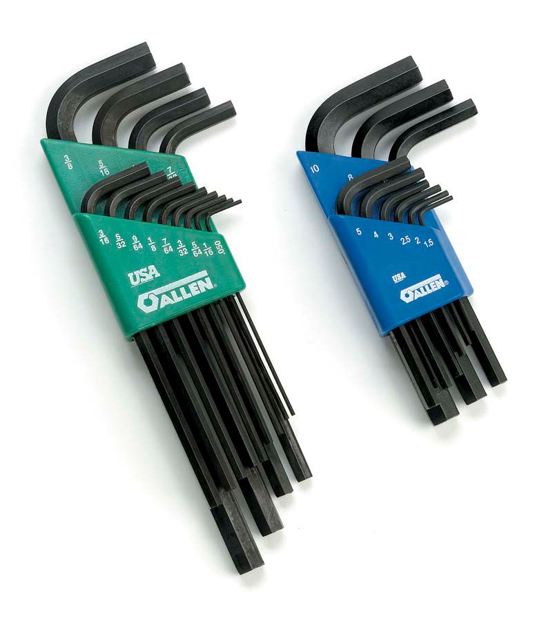 Allen 22 Pc. Combination SAE/Metric Long Arm Hex Key Set with Caddy