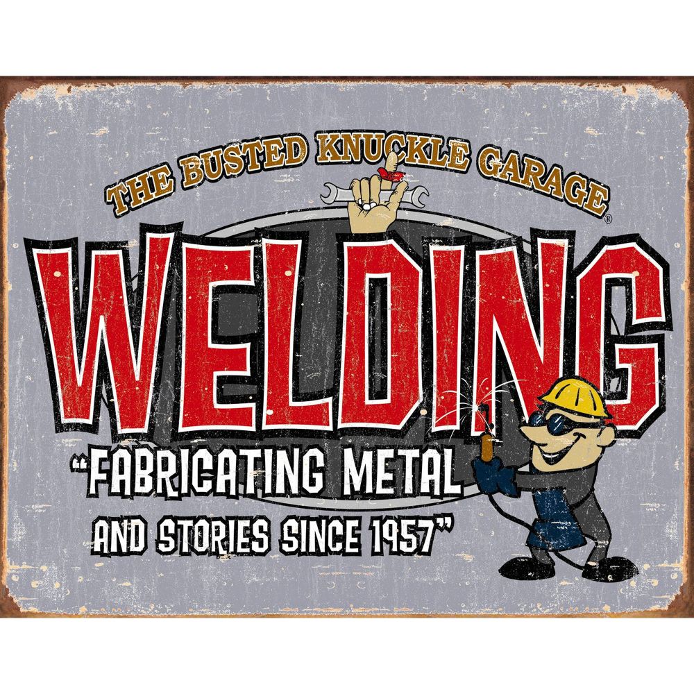 The Busted Knuckle Garage Welding Shop Sign