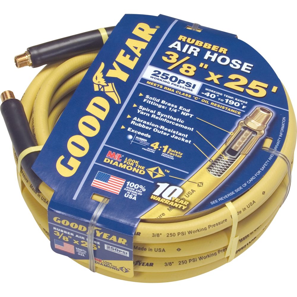 Goodyear 3/8" X 25' (250 PSI) RUBBER AIR HOSE - GOODYEAR at Kmart.com