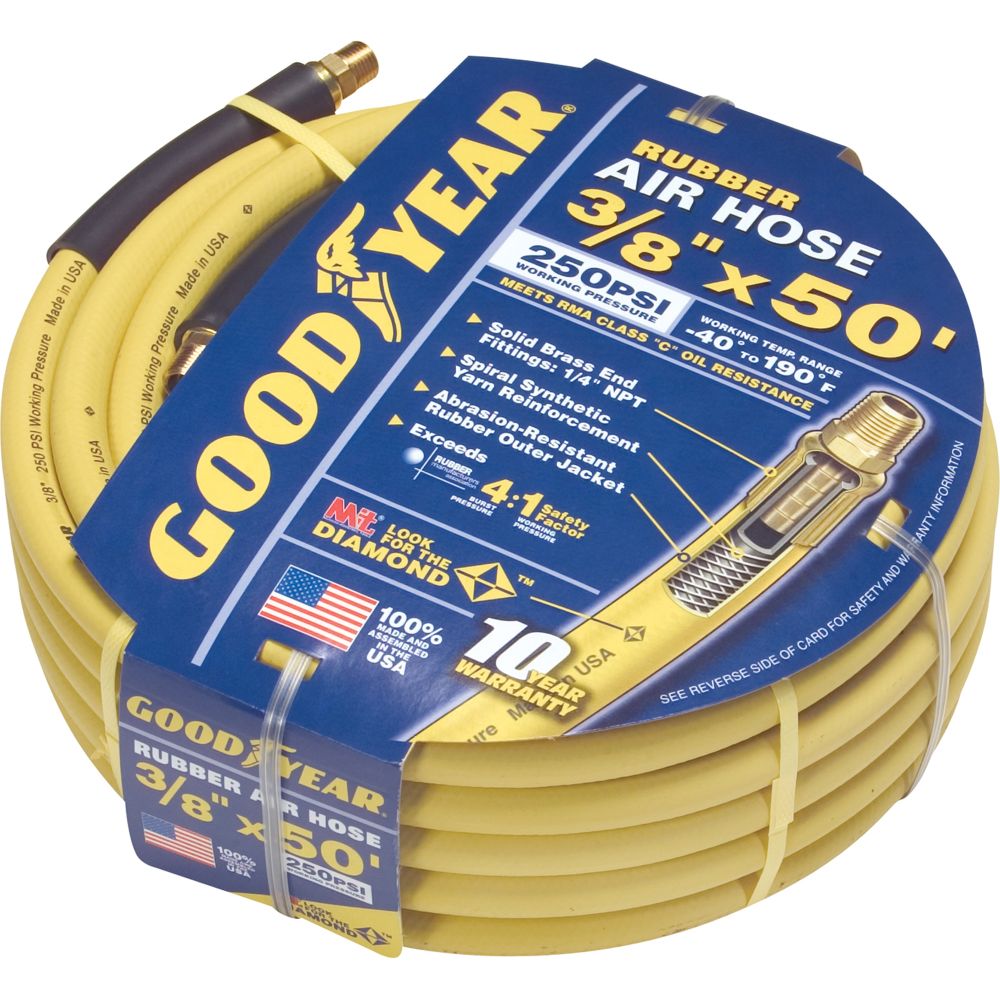 Goodyear 3/8" X 50' (250 PSI) RUBBER AIR HOSE - GOODYEAR at Kmart.com