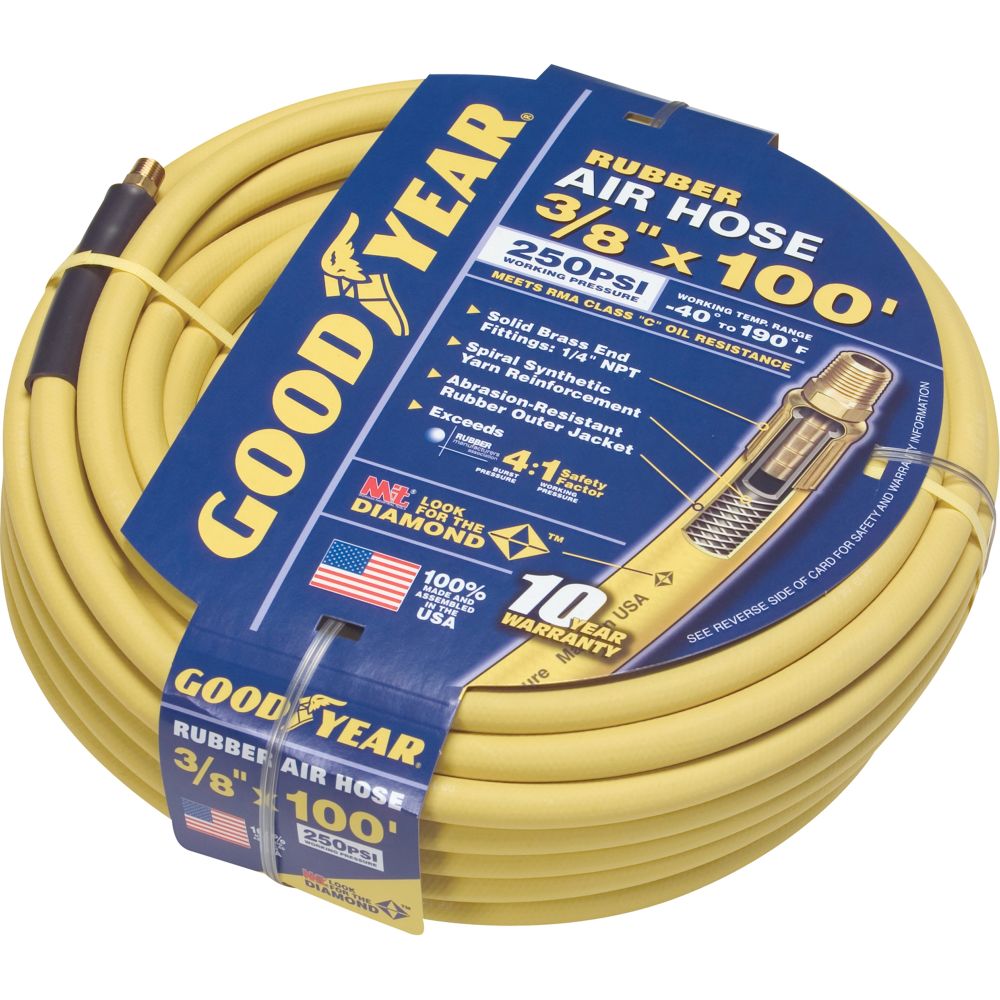 Goodyear 3/8" X 100' (250 PSI) RUBBER AIR HOSE - GOODYEAR at Kmart.com