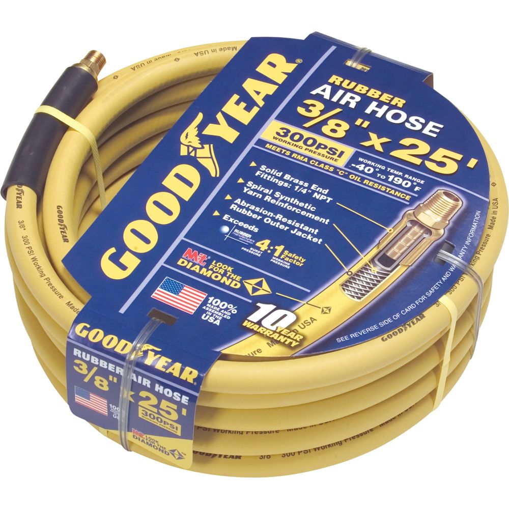 Goodyear 3/8" X 25' (300 PSI) RUBBER AIR HOSE - GOODYEAR at Kmart.com
