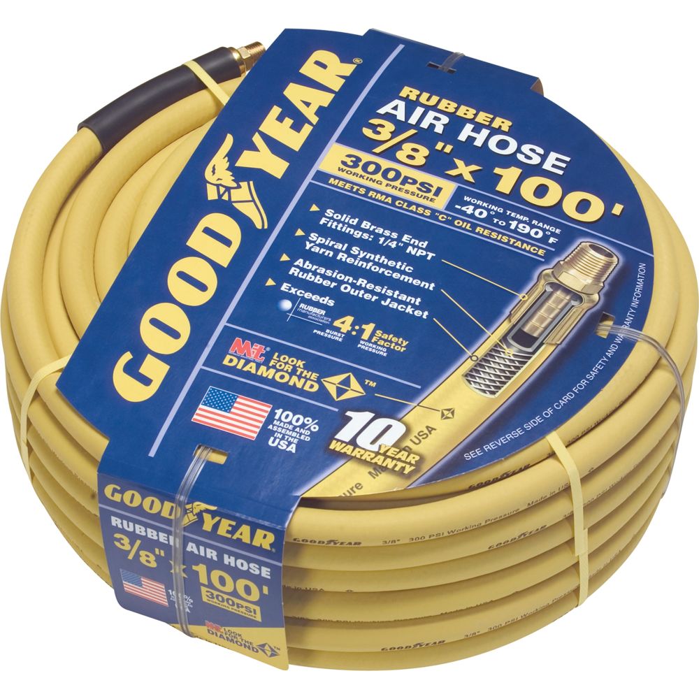 Goodyear 3/8" X 100' (300 PSI) RUBBER AIR HOSE - GOODYEAR at Kmart.com