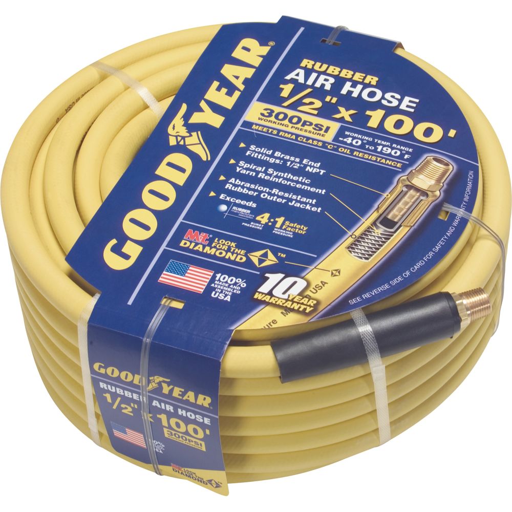 Goodyear 1/2" X 100' (300 PSI) RUBBER AIR HOSE - GOODYEAR at Kmart.com