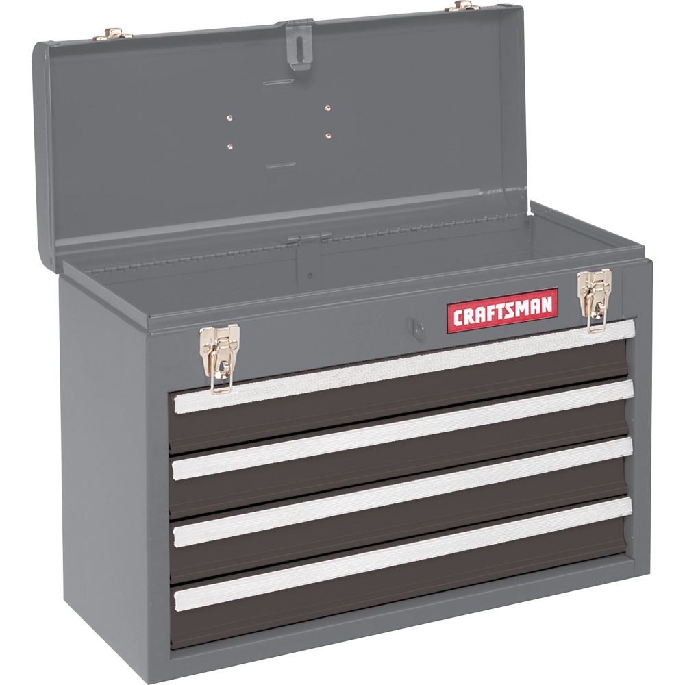 Craftsman 20-1/2" 4-Drawer Portable Tool Chest - Platinum/Black