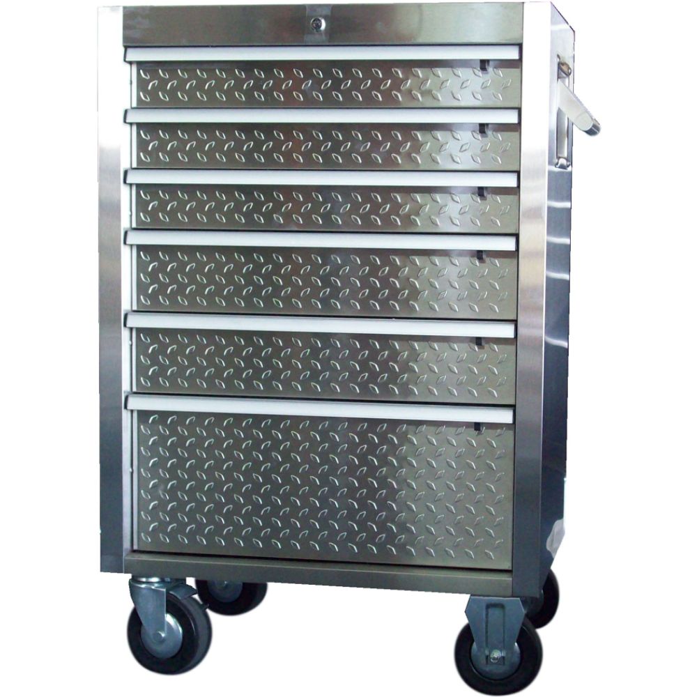 27" 6-Drawer Protect-It(R) Stainless Steel Rolling Cabinet - Diamond