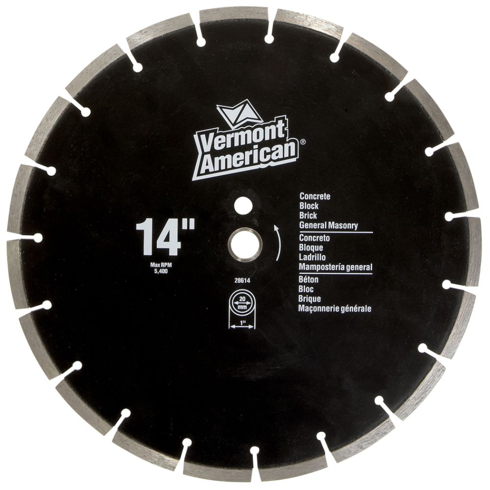 Vermont American&nbsp; Dia. Blade Gen. Purpose Premium; 14'' Segmented