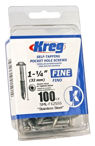 Kreg SCREWS 1.25"#7 SS305 FINE-100 price decreased by 72%