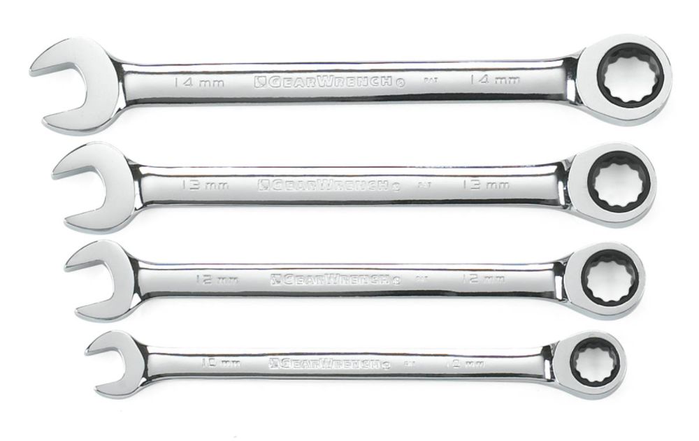 GearWrench&nbsp; 4 Pc Combination Ratcheting Wrench Set Metric
