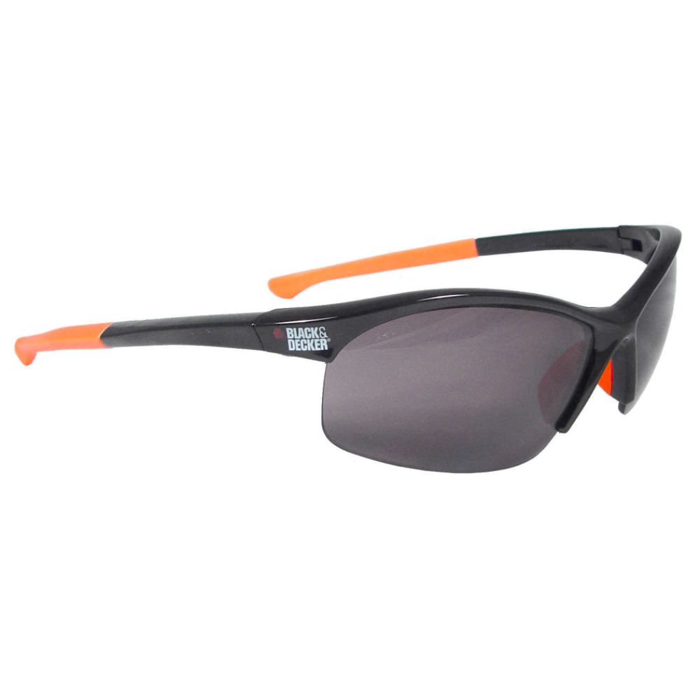 Black & Decker High Performance Safety Eyewear with Adjustable Rubber Temples - Smoke Lens