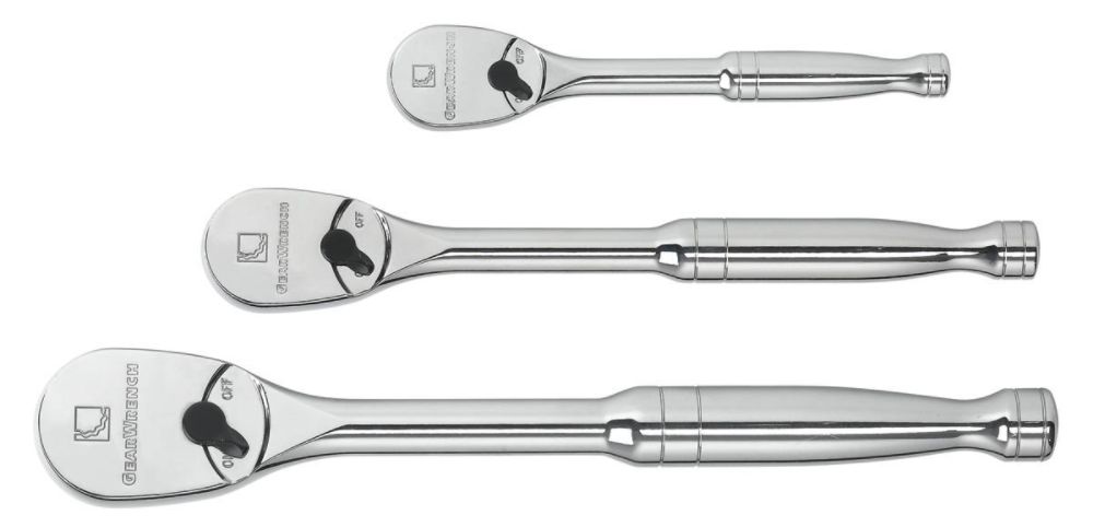 GearWrench 3 Pc. Full Polish Teardrop Ratchet Set  1/4", 3/8" and 1/2" Dr. at Kmart.com