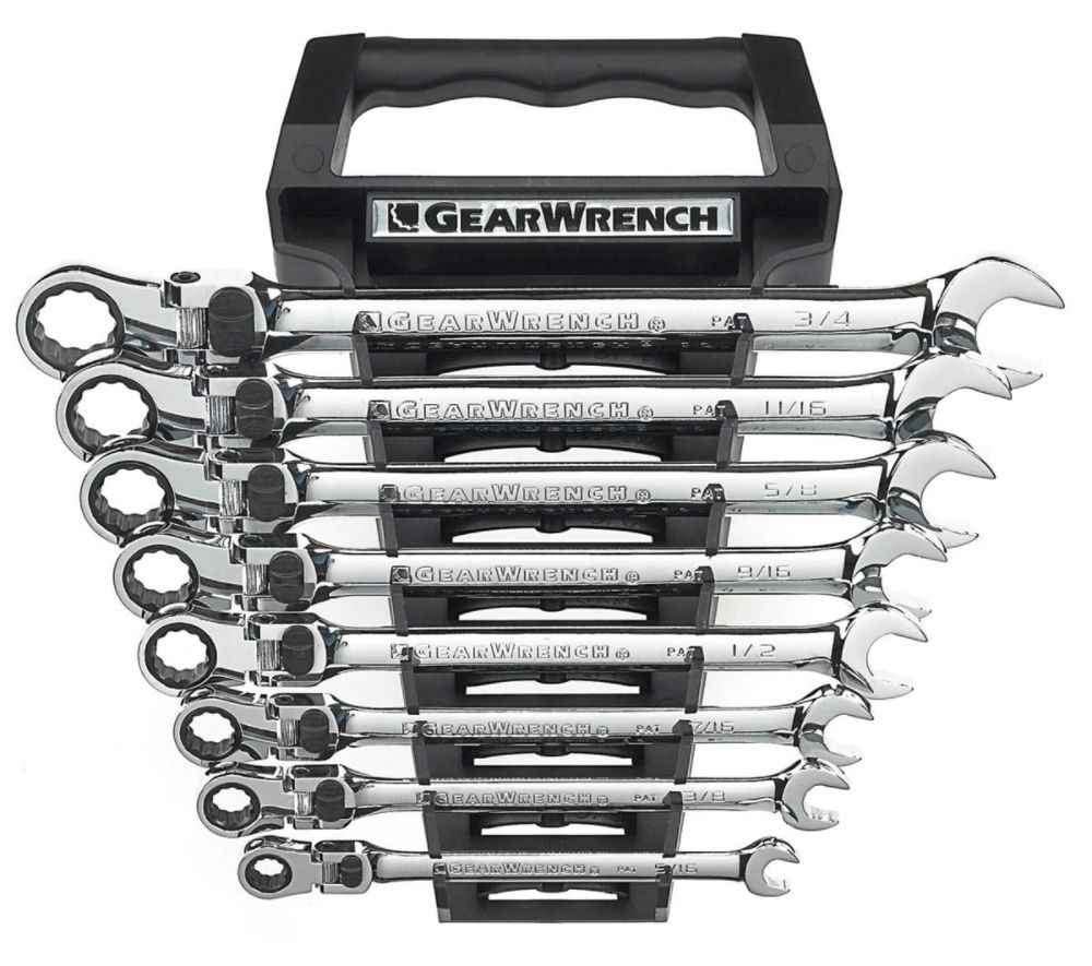 GearWrench 8 Pc. XL Locking Flex Combination Ratcheting Wrench Set SAE