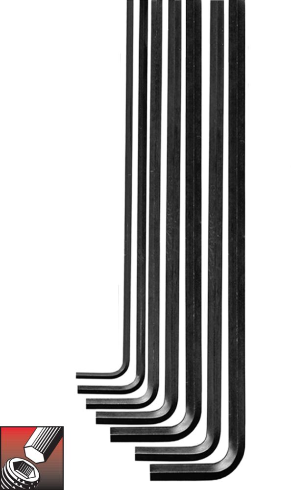 Eklind Hex-L® Hex Key Set, 12 Inch Series, 7 keys: 5/64 to 1/4 Inch &...