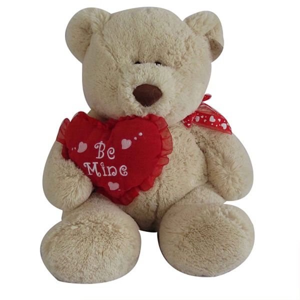 Large Valentine Plush Cream Bear 