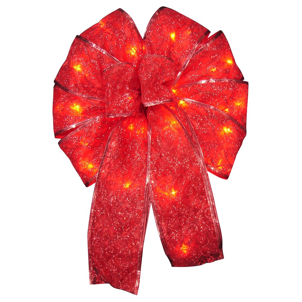 Trim a Home 9" 36L LED Ribbon Bow - Red at Kmart.com