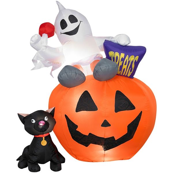 Totally Ghoul Airblown Cute Ghoul And Pumpkin
