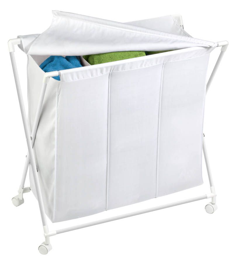 Honey Can Do Triple Folding hamper with cover