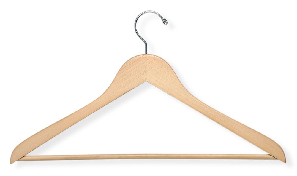 Honey Can Do 24 Maple Wood hangers with non slip grip