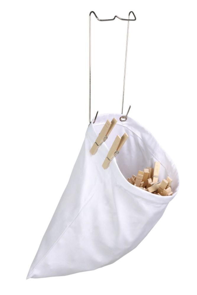 Honey Can Do (SET OF 2) Clothes pin bags - white
