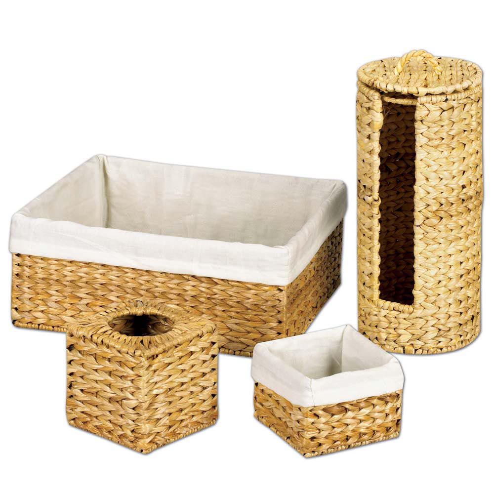 Household Essentials Natural Banana Bathroom Set [set of 4]