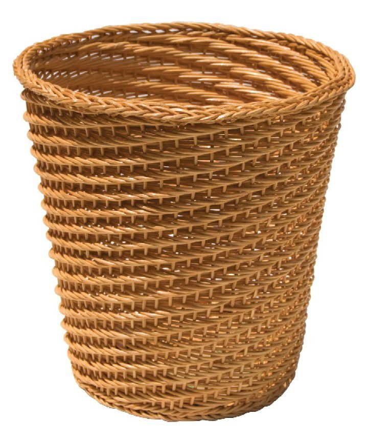 Neu Home Natural Taper Wicker Wastebasket