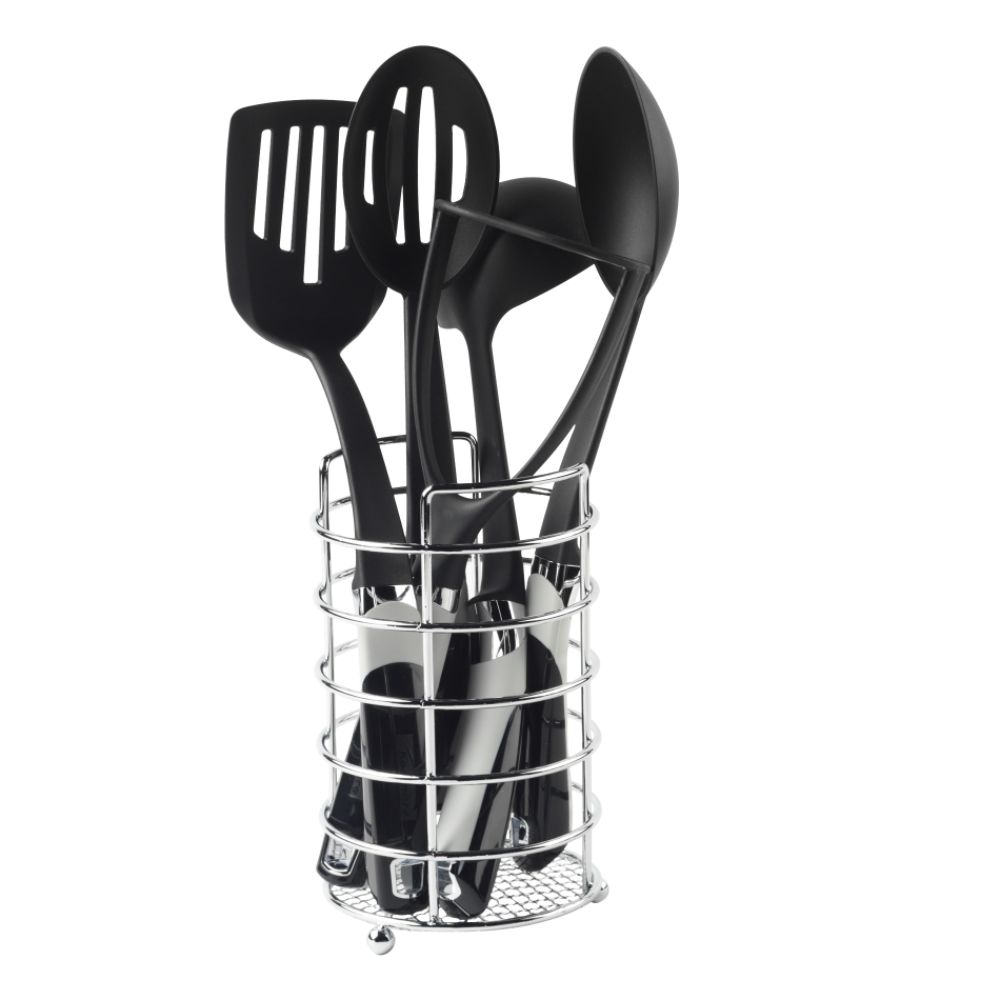 Kenmore Nylon Kitchen 6 Piece Utensil Set With Holder