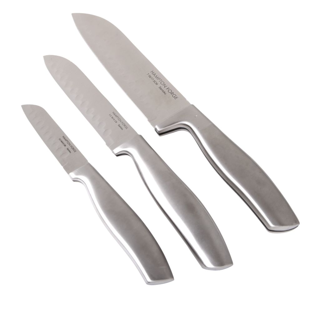 Hampton Forge 3 Piece Kobe Santoku Knife Set