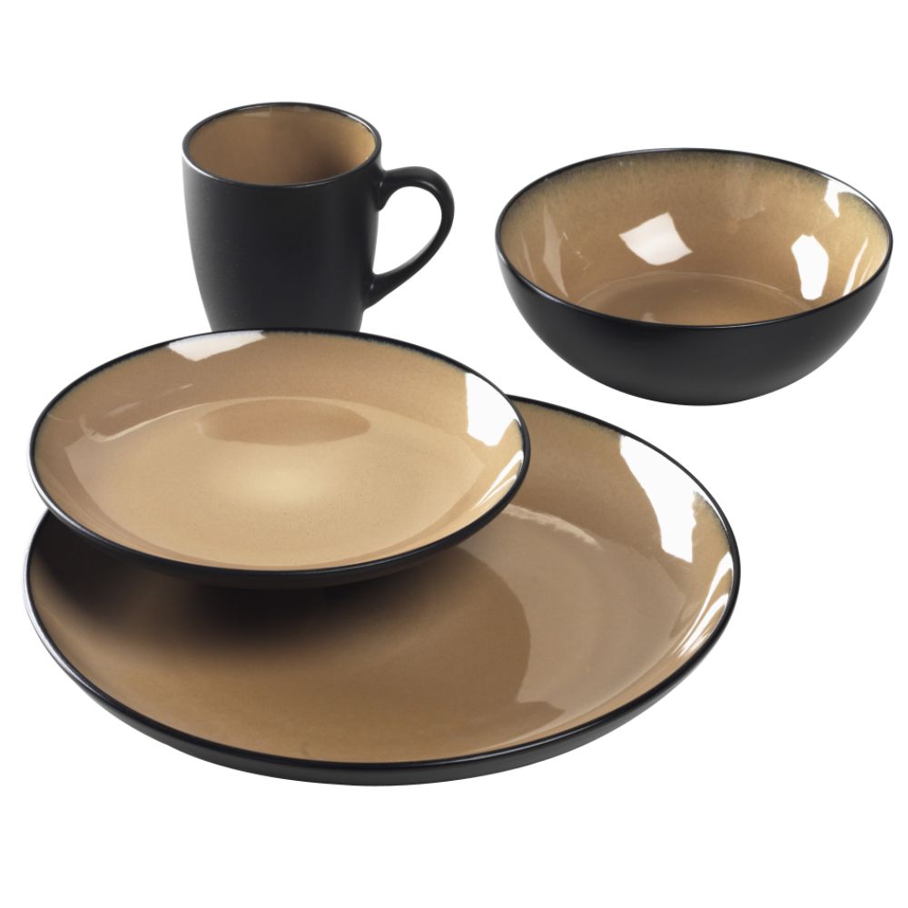 Gibson Everyday Taupe Antica Roma 16 Piece Dinnerware Set at Kmart.com